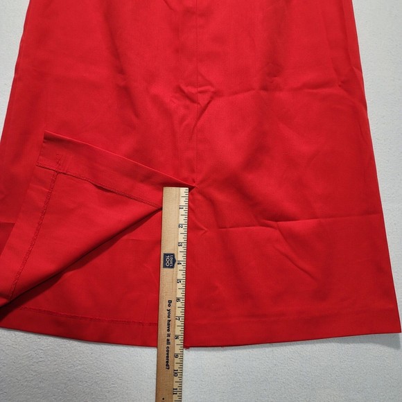 VTG Panther Skirt Red Midi Women's Size 09 / 10 Made in USA with Belt - Picture 11 of 11